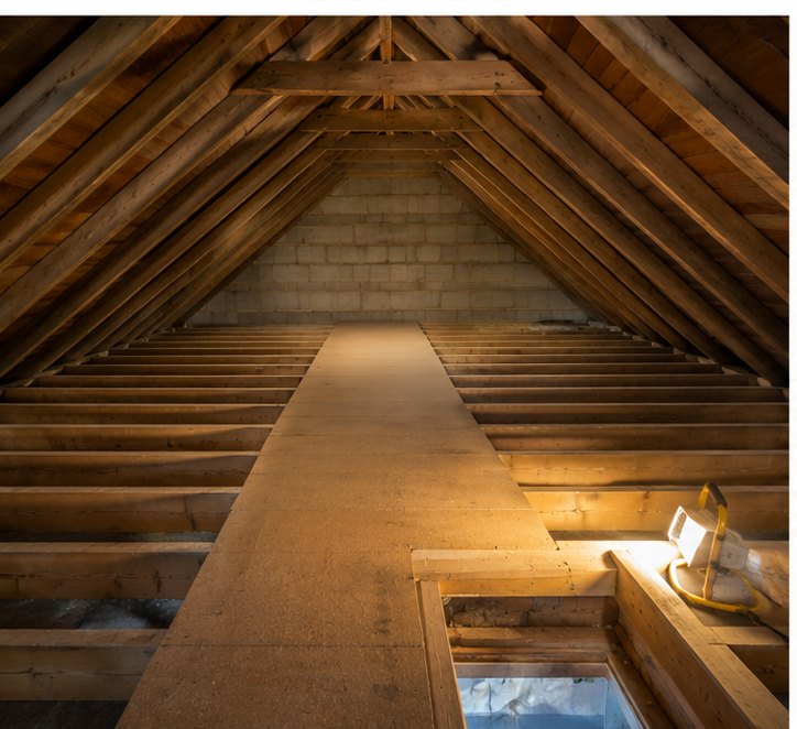 Loft floor before insulation in Reading — exposed joists