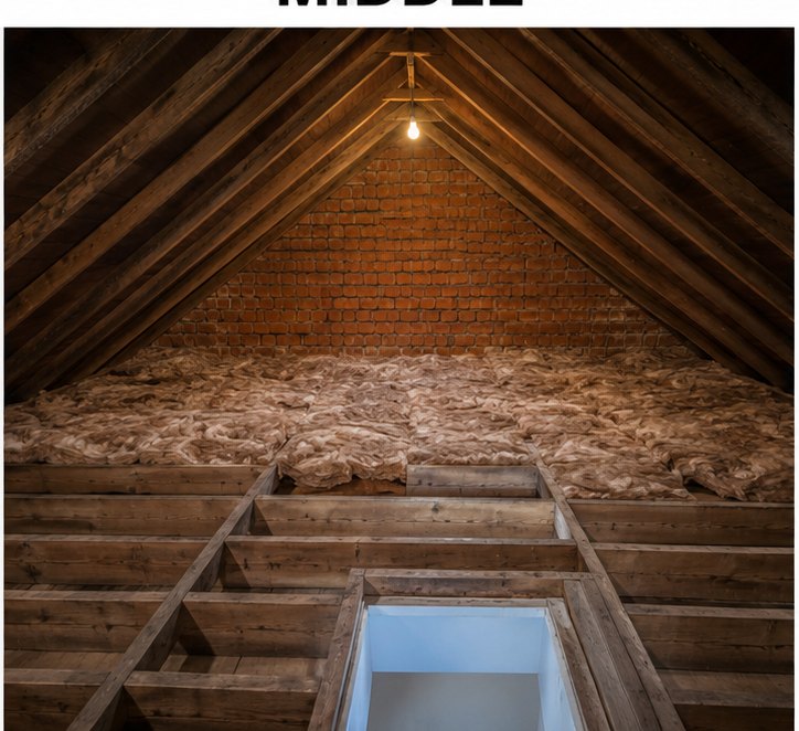 300mm Knauf glass mineral wool being installed in Manchester