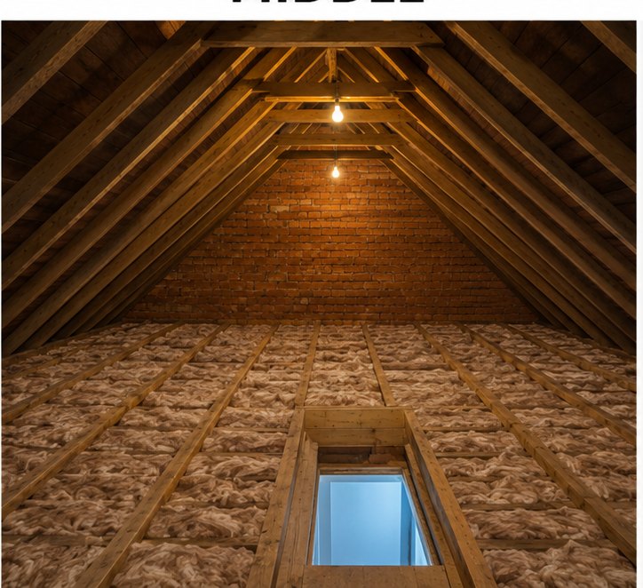 300mm Knauf glass mineral wool being installed in Oxford