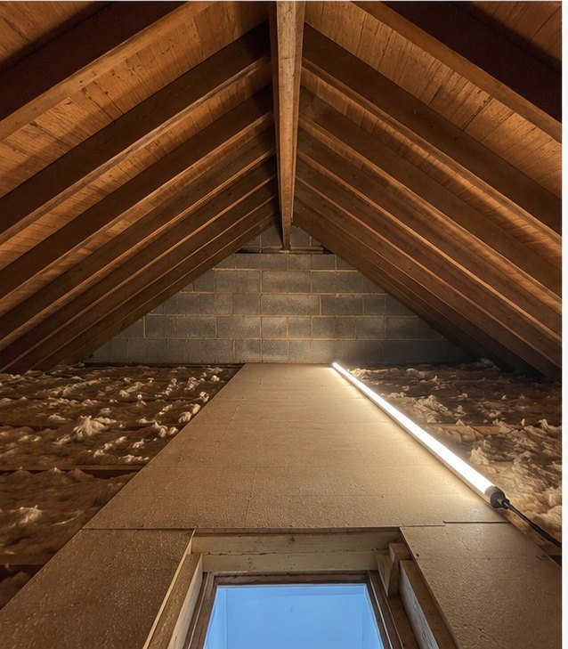 Loft before the combined insulation upgrade in Bristol