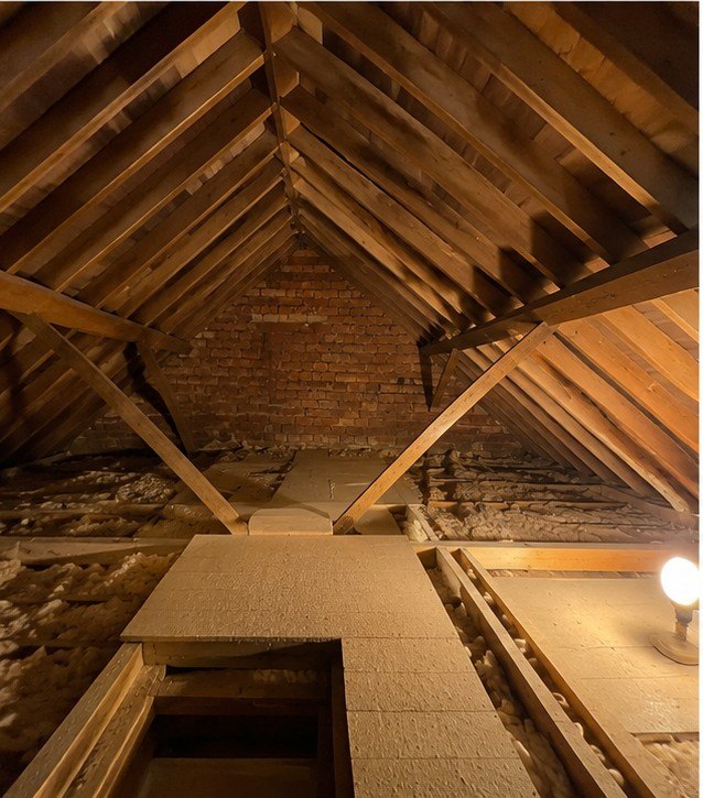 Loft before the combined insulation upgrade in Portsmouth