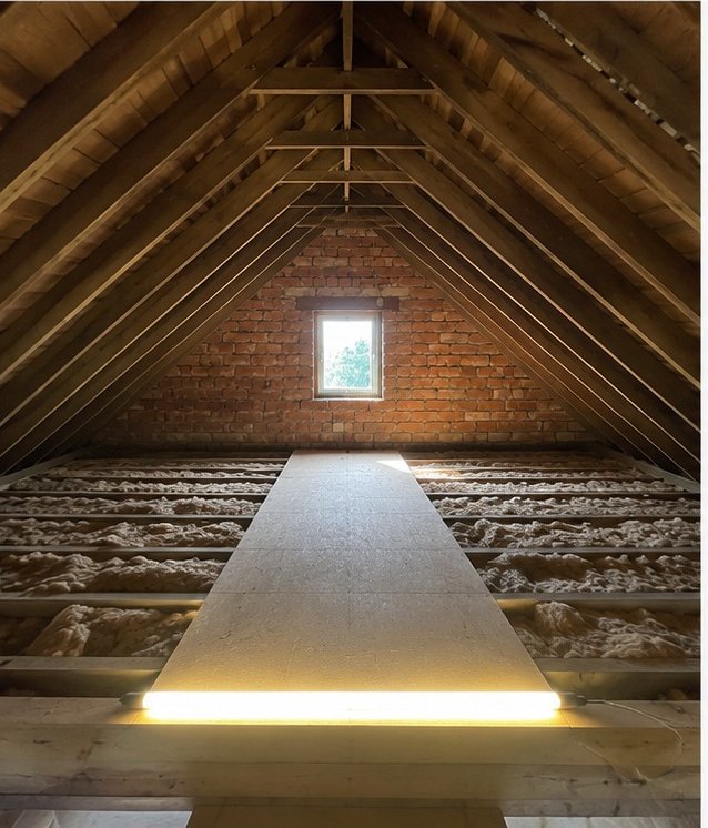 Loft before the combined insulation upgrade in Reading