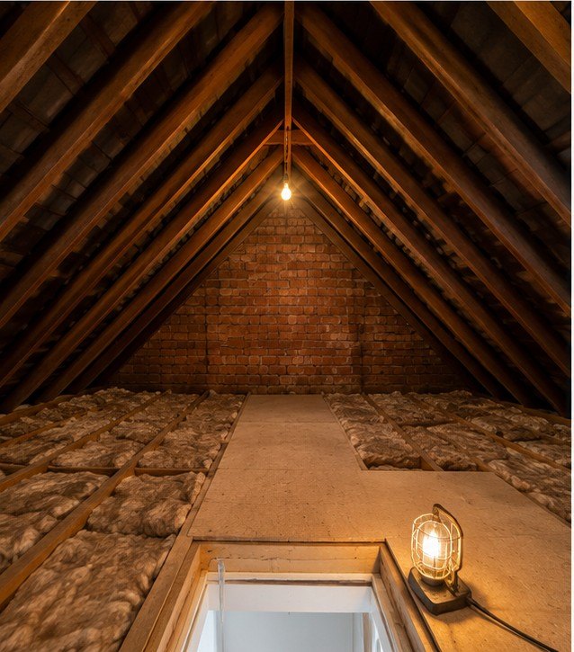 Loft before the combined insulation upgrade in Cardiff