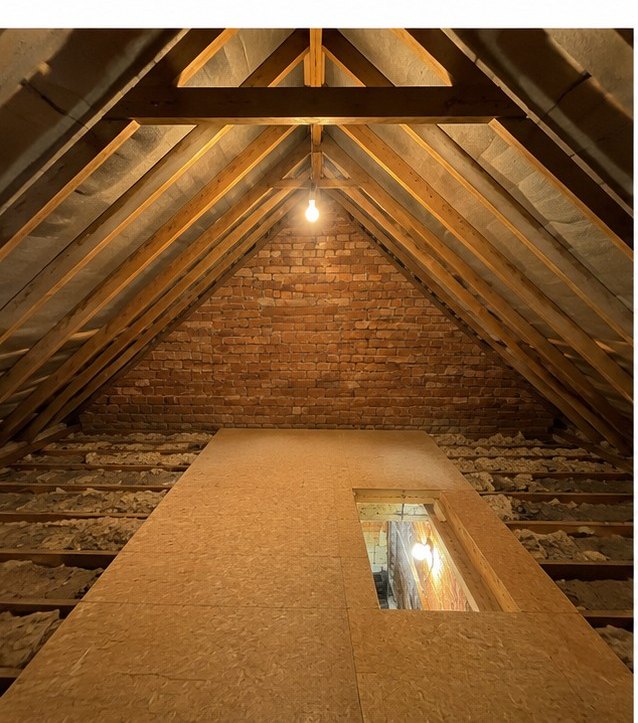 Loft before the combined insulation upgrade in Sheffield